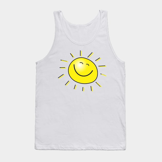 Happy Sun Tank Top by  Colorful&Goldie